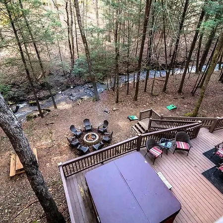 Private Creekside Cabin+Hot Tub,Pool Table, & Pets Ellijay Exterior photo
